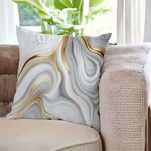 Planet Gates BZ170 1pc Marble Textured Throw Pillowcase, Bedding Throw Pillow Cover For Living Room Bedroom Sofa, No Pillow Insert, 44.98*44.98cm