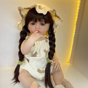Planet Gates BZDOLL 55 CM 22 Inch Reborn Dolls Realistic Full Silicone Baby Bebe Newborn Girl Doll Princess Toddler Toy Gift