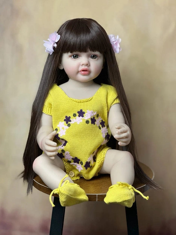 Planet Gates BZDOLL 55 CM 22 Inch Reborn Dolls Realistic Full Silicone Baby Bebe Newborn Girl Doll Princess Toddler Toy Gift