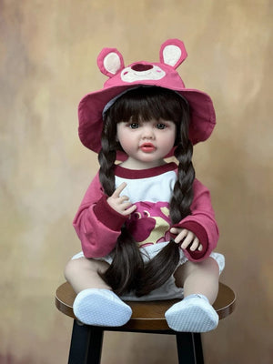 Planet Gates BZDOLL 55 CM 22 Inch Reborn Dolls Realistic Full Silicone Baby Bebe Newborn Girl Doll Princess Toddler Toy Gift