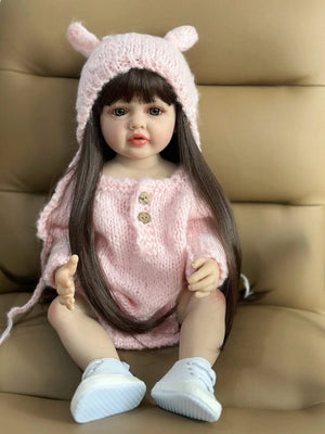 Planet Gates BZDOLL 55 CM 22 Inch Reborn Dolls Realistic Full Silicone Baby Bebe Newborn Girl Doll Princess Toddler Toy Gift