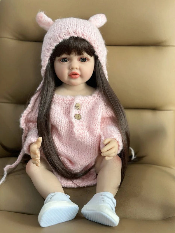 Planet Gates BZDOLL 55 CM 22 Inch Reborn Dolls Realistic Full Silicone Baby Bebe Newborn Girl Doll Princess Toddler Toy Gift