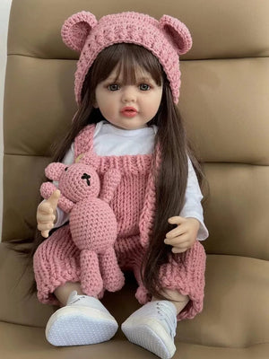 Planet Gates BZDOLL 55 CM 22 Inch Reborn Dolls Realistic Full Silicone Baby Bebe Newborn Girl Doll Princess Toddler Toy Gift