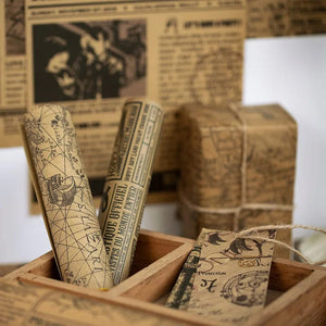 Planet Gates C 10 Pcs Junk Journal Large Size Retro Map Material Paper Diy Scrapbooking Collage Album Week Diary Decoration Background Paper