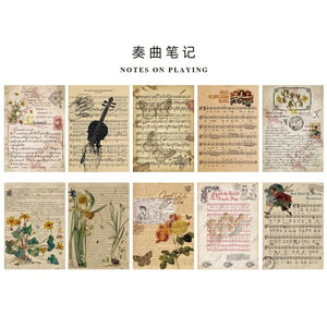 Planet Gates C 10 Pcs Junk Journal Large Size Retro Map Material Paper Diy Scrapbooking Collage Album Week Diary Decoration Background Paper