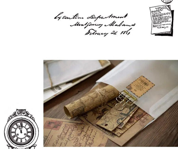 Planet Gates C 10 Pcs Junk Journal Large Size Retro Map Material Paper Diy Scrapbooking Collage Album Week Diary Decoration Background Paper