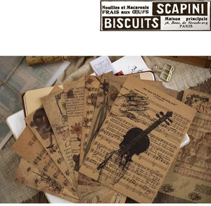 Planet Gates C 10 Pcs Junk Journal Large Size Retro Map Material Paper Diy Scrapbooking Collage Album Week Diary Decoration Background Paper