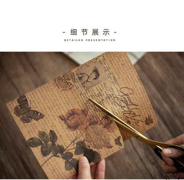 Planet Gates C 10 Pcs Junk Journal Large Size Retro Map Material Paper Diy Scrapbooking Collage Album Week Diary Decoration Background Paper