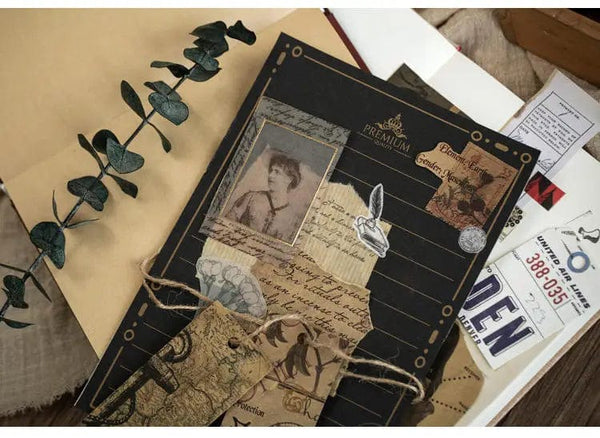 Planet Gates C 10 Pcs Junk Journal Large Size Retro Map Material Paper Diy Scrapbooking Collage Album Week Diary Decoration Background Paper