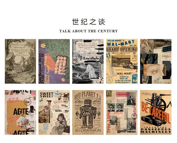 Planet Gates C 10 Pcs Junk Journal Large Size Retro Map Material Paper Diy Scrapbooking Collage Album Week Diary Decoration Background Paper