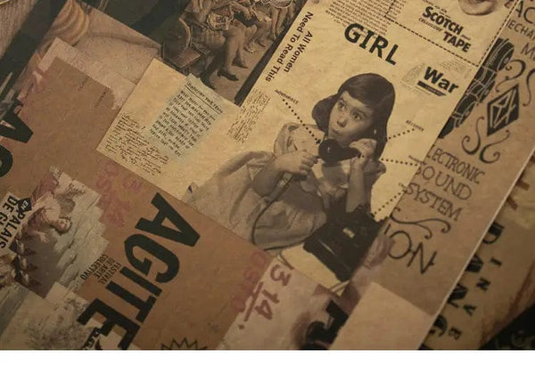 Planet Gates C 10 Pcs Junk Journal Large Size Retro Map Material Paper Diy Scrapbooking Collage Album Week Diary Decoration Background Paper