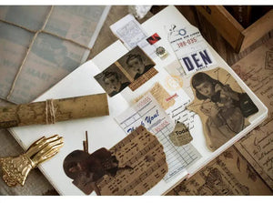 Planet Gates C 10 Pcs Junk Journal Large Size Retro Map Material Paper Diy Scrapbooking Collage Album Week Diary Decoration Background Paper