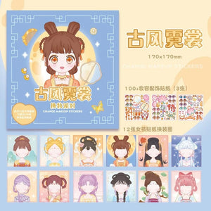 Planet Gates C 1PCS Changeover Sticker Hand Book Hand Book Guka Sticker Princess Toy Book Girl Child Beautiful Doll Dress Up