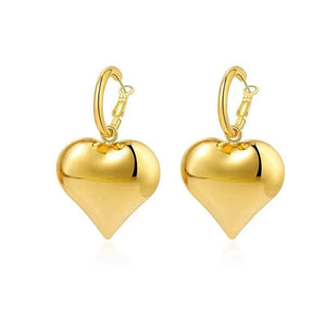 Planet Gates C 2023 Chic Heart Huggie Hoop Earrings Asymmetric Big Earrings For Women New Gold Color Fashion Jewelry Girl Gift