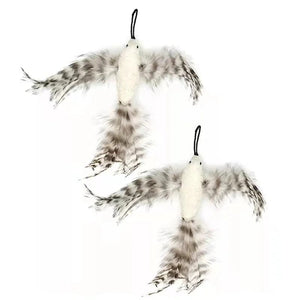 Planet Gates C-2bird / CHINA Simulation Bird Interactive Funny Cat Stick Toy Furry Feather Bird With Bell Sucker Cat Stick Toy Kitten Playing Pet Accessories