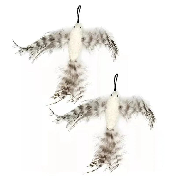 Planet Gates C-2bird / CHINA Simulation Bird Interactive Funny Cat Stick Toy Furry Feather Bird With Bell Sucker Cat Stick Toy Kitten Playing Pet Accessories