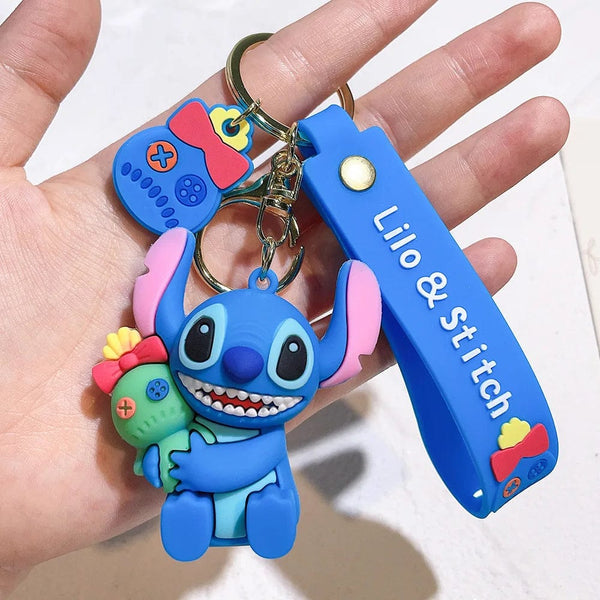 Planet Gates C 4 Styles Lilo Stitch Keychain Stitch Action Figure  Keychains Pendent Ornament Dolls Collection Model Stitch Toys For Kids Gift