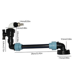 Planet Gates C / CHINA IBC Tank Tap Adapter IBC Tank Thread Faucet With 1 Tube And 2 Curved Connectors Home Garden Irrigation Water Connector 40a