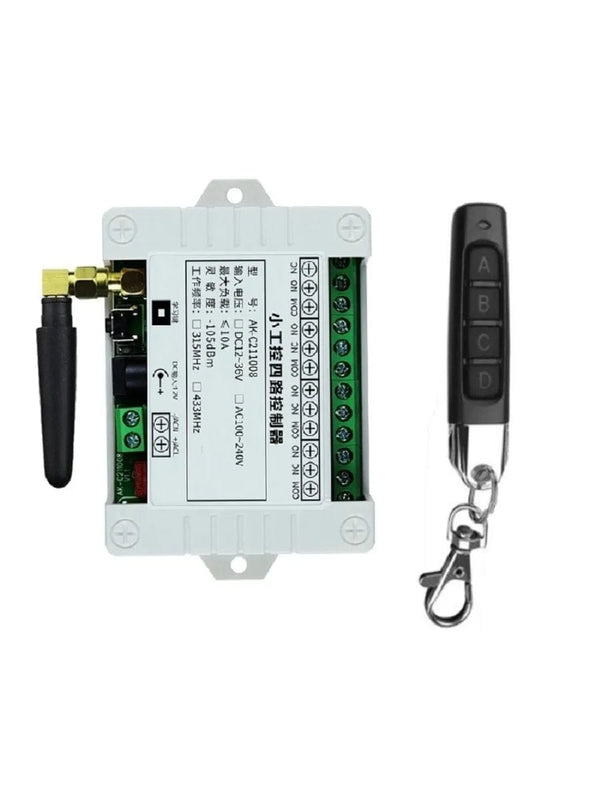 Planet Gates C / CN Smart Multiple DC 12V 24V 36V 10A 433MHz 4CH  4 Channel Wireless Relay RF Remote Control Switch Receiver + Thumbs Transmitter