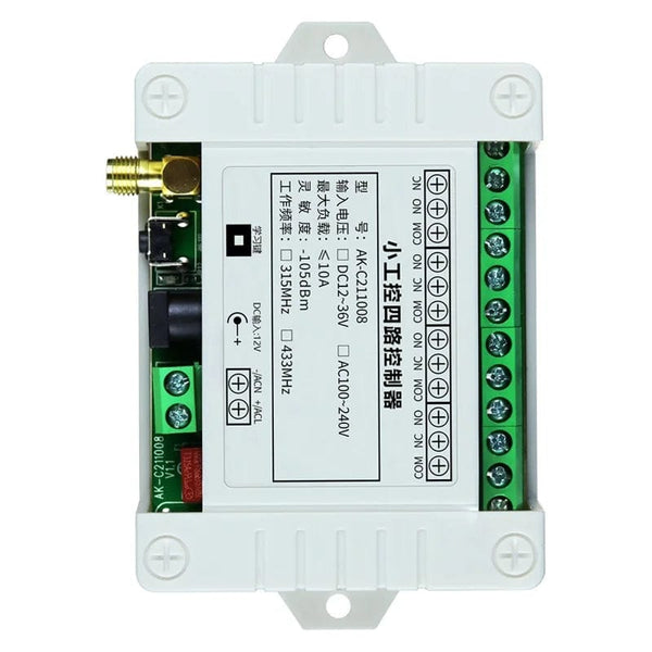 Planet Gates C / CN Smart Multiple DC 12V 24V 36V 10A 433MHz 4CH  4 Channel Wireless Relay RF Remote Control Switch Receiver + Thumbs Transmitter