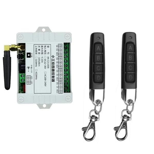 Planet Gates C / CN Smart Multiple DC 12V 24V 36V 10A 433MHz 4CH  4 Channel Wireless Relay RF Remote Control Switch Receiver + Thumbs Transmitter