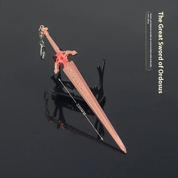 Planet Gates C Elden Ring Ranni Dark Moon Greatsword Collectable Weapon Model Full Metal Keychain Pendant Peripheral Sword Ornaments Model Toys