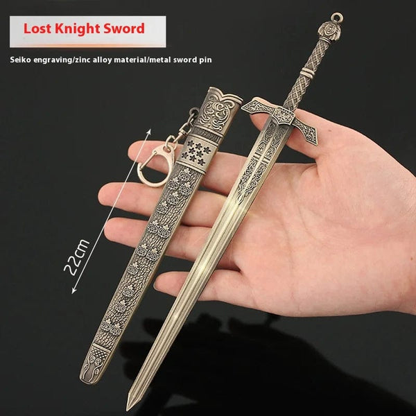 Planet Gates C Elden Ring Ranni Dark Moon Greatsword Collectable Weapon Model Full Metal Keychain Pendant Peripheral Sword Ornaments Model Toys