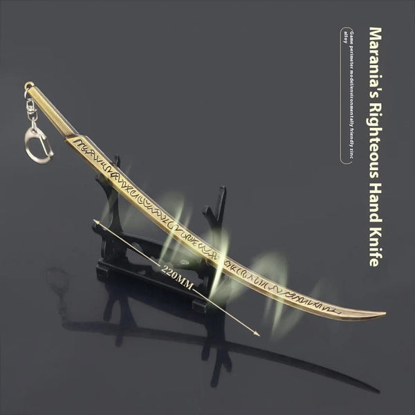 Planet Gates C Elden Ring Ranni Dark Moon Greatsword Collectable Weapon Model Full Metal Keychain Pendant Peripheral Sword Ornaments Model Toys