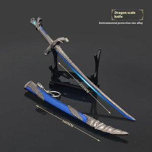 Planet Gates C Elden Ring Ranni Dark Moon Greatsword Collectable Weapon Model Full Metal Keychain Pendant Peripheral Sword Ornaments Model Toys