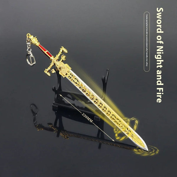 Planet Gates C Elden Ring Ranni Dark Moon Greatsword Collectable Weapon Model Full Metal Keychain Pendant Peripheral Sword Ornaments Model Toys