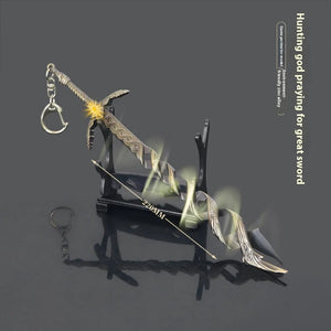 Planet Gates C Elden Ring Ranni Dark Moon Greatsword Collectable Weapon Model Full Metal Keychain Pendant Peripheral Sword Ornaments Model Toys