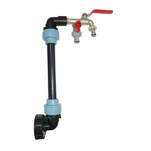 Planet Gates C / france IBC Gooseneck 3/4 Inch IBC Tank Adaptor with Outlet Valve 3/4 Inch Gooseneck 2 Way Brass Tap Fitting ibc cuve 1000l accessoires