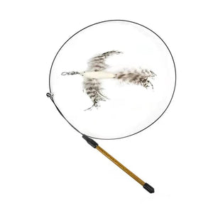 Planet Gates C-handheld / CHINA Simulation Bird Interactive Funny Cat Stick Toy Furry Feather Bird With Bell Sucker Cat Stick Toy Kitten Playing Pet Accessories