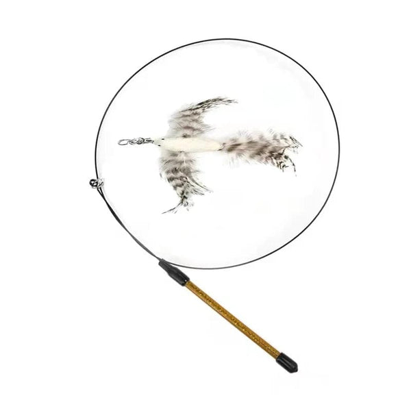 Planet Gates C-handheld / CHINA Simulation Bird Interactive Funny Cat Stick Toy Furry Feather Bird With Bell Sucker Cat Stick Toy Kitten Playing Pet Accessories