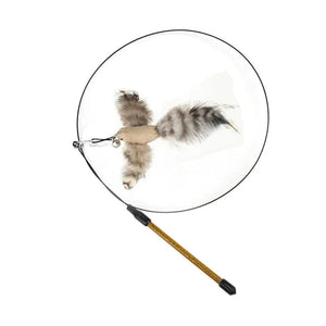 Planet Gates C-handheld Simulation Bird interactive Cat Toy Funny Feather Bird with Bell Cat Stick Toy for Kitten Playing Teaser Wand Toy Cat Supplies