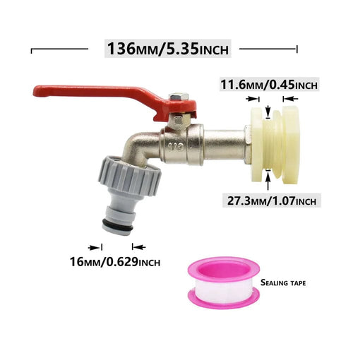 Planet Gates C IBC Tank Tap Adapter Nipple S60X6 Thread 15mm Garden Hose Quick Connect Faucet Alloy Tank 1000 Liter IBC Tank Valve Fitting