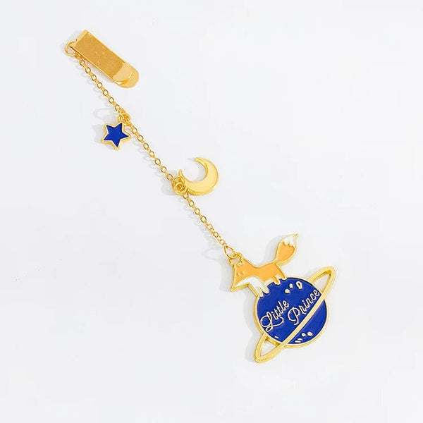 Planet Gates C Little Prince Planet Series 12 Design Chain/Metal Bookmark Creative Decorative Office Supplies Student Gift Teacher Reading