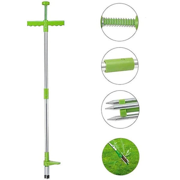 Planet Gates C Long Handle Weed Remover Durable Garden Lawn Weeder Outdoor Yard Grass Root Puller Tools Garden Planting Elements