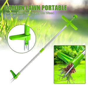Planet Gates C Long Handle Weed Remover Durable Garden Lawn Weeder Outdoor Yard Grass Root Puller Tools Garden Planting Elements