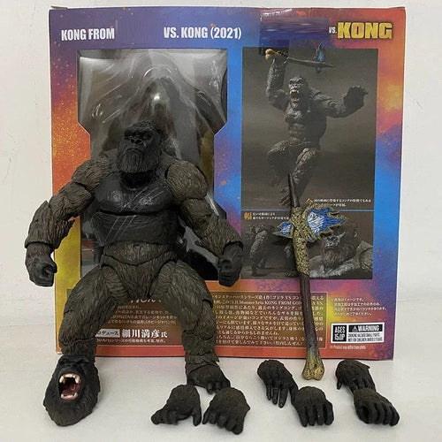 Planet Gates C / No box SHM Kong From Godzilla Vs Kong 2021 Movie PVC Action Figure Kaiju Monsterverse Dinosaur Model Collectible Action Toys Gifts