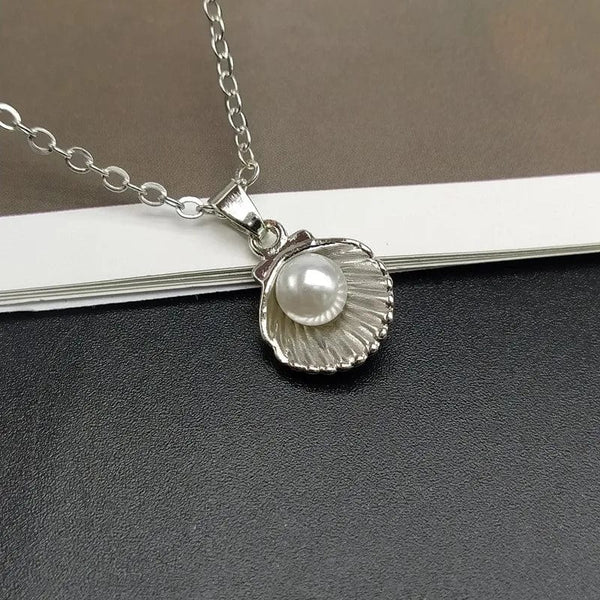 Planet Gates C Trendy Summer Shell Imitation Pearl Pendant Necklace For Women Fashion Collar Neck Jewelry Wholesale Dropshipping