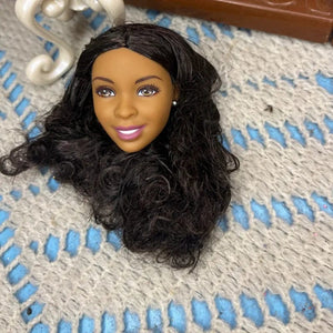 Planet Gates C1 / Only Head Dark Skin Head for 30cm Doll 1/6 Joints Doll's Accessories Dress Up Toy