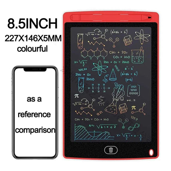 Planet Gates C189-8.5inch-red 6.5/8.5inch LCD Writing Tablet Drawing Board Kids Graffiti Sketchpad Toys Handwriting Blackboard Magic Drawing Board Toy Gift