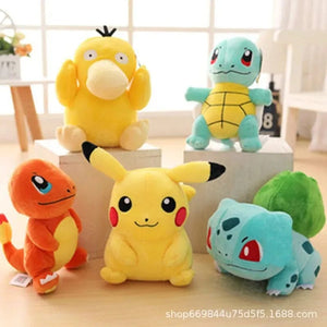 Planet Gates C2 20cm Pokemon Stuffed Plush Toys Kawaii Pikachu Raichu Jenny Turtle Anime Doll Kids Birthday Christmas Gift