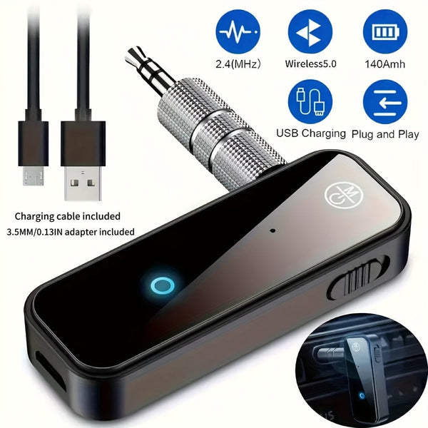 Planet Gates C28 Wireless 5.0 Adapter 3.5mm Jack Aux Dongle, 2 In 1 Wireless Receiver For TV Audio, Projector, PC, Headphone, Car