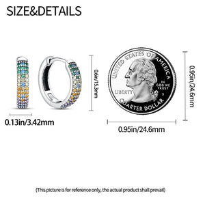 Planet Gates C2E135 2024 New Style Sterling Silver S925 Geometric Stone Earrings And Ear Loops Simple Fine Jewelry Women Girls Fashion Party Gift