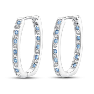 Planet Gates C2E135 2024 New Style Sterling Silver S925 Geometric Stone Earrings And Ear Loops Simple Fine Jewelry Women Girls Fashion Party Gift