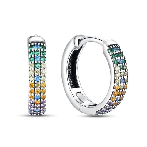 Planet Gates C2E135 2024 New Style Sterling Silver S925 Geometric Stone Earrings And Ear Loops Simple Fine Jewelry Women Girls Fashion Party Gift