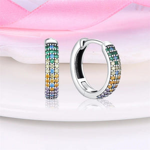 Planet Gates C2E135 2024 New Style Sterling Silver S925 Geometric Stone Earrings And Ear Loops Simple Fine Jewelry Women Girls Fashion Party Gift