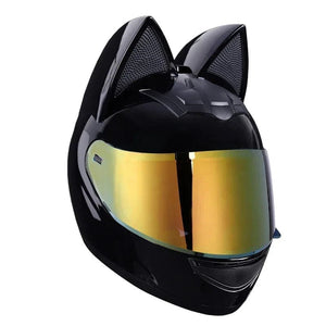 Planet Gates C3 / XL Motorcycle Helmet Full Face Cat Ear Detachable DOT Certification Safety Moto Helmet For Women Men Breathable Gift For Girlfriend